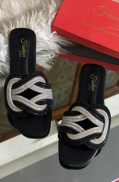 Fashionsteps Flats – Premium Quality (Black/Silver)