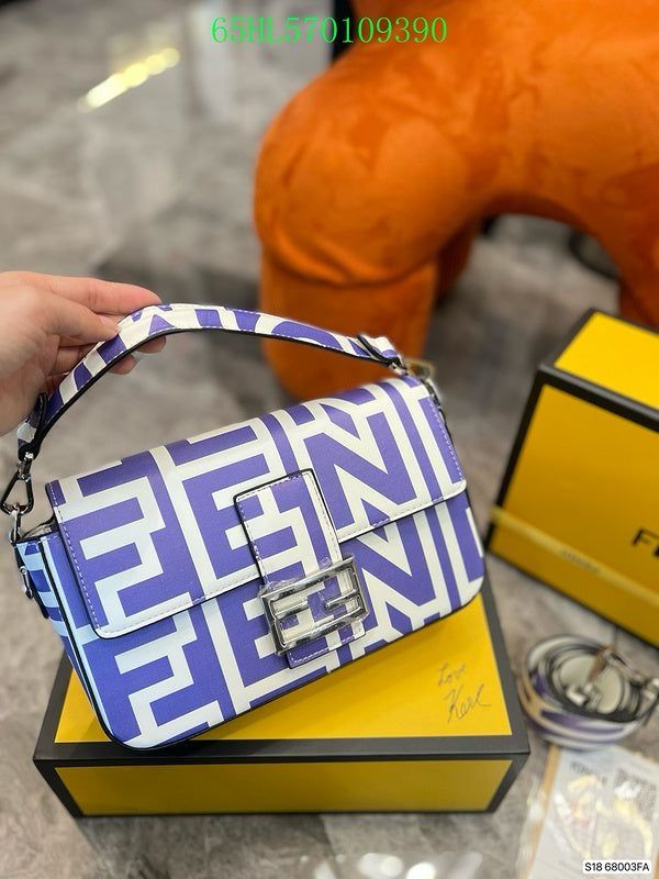 Fendi Baguette Bag from Roma Capsule Collection - Women's Fashion Statement (Blue / White)