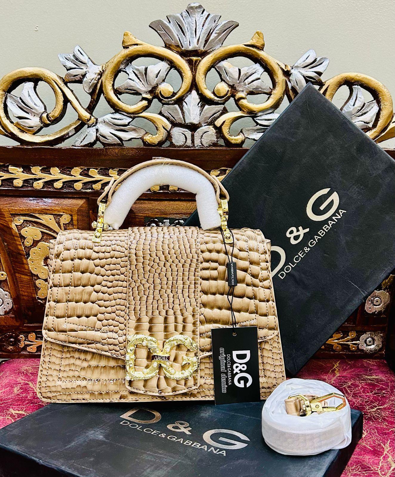 Dolce & Gabbana Women Bag – Premium Quality (Brown/Beige)