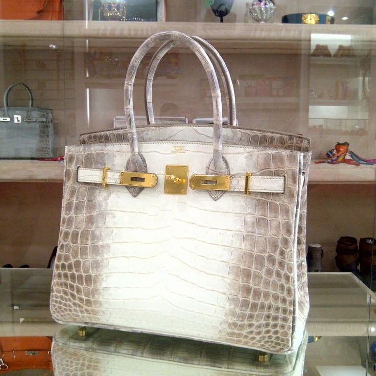 Hermes Birkin 25 Leather Gold Hardware Handbag Bag for Women (White/Grey)