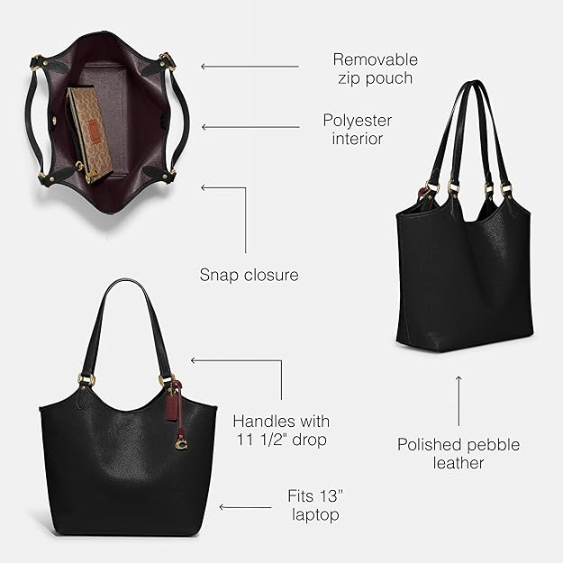 C-O-A-C-H Day Tote Women Bag 2PC Set – Premium Black Edition