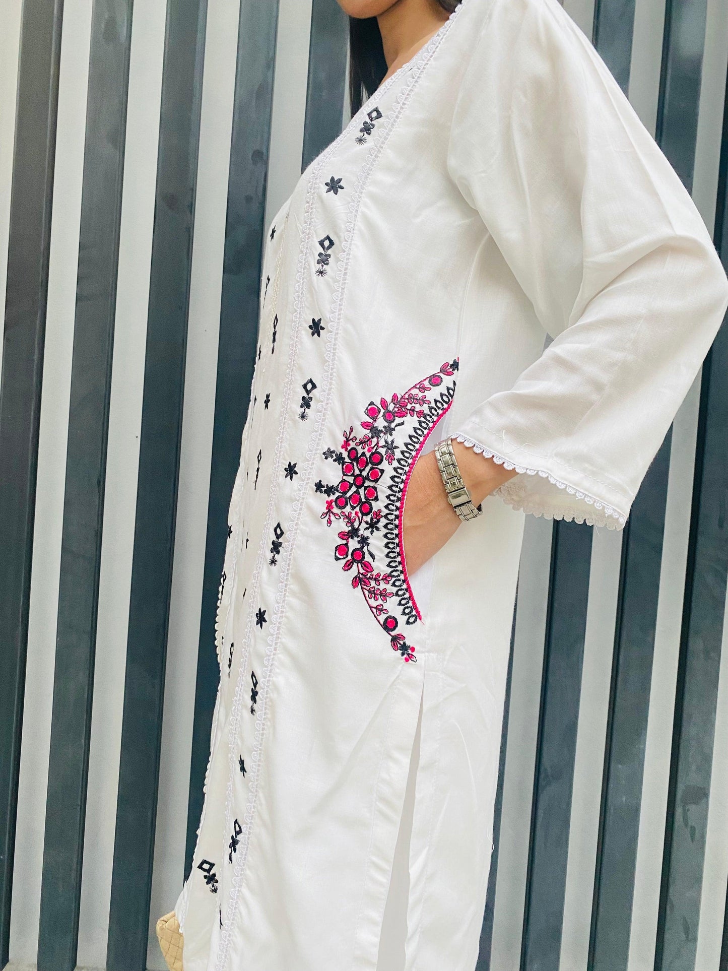 AYRA EMBROIDERED 2PCS (White)