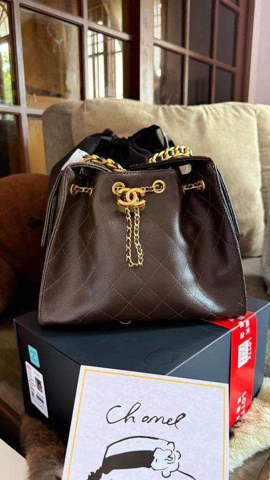 C-H-A-N-E-L 25 Hobo Women Bag – Effortless Chic Edition (Chocolate)