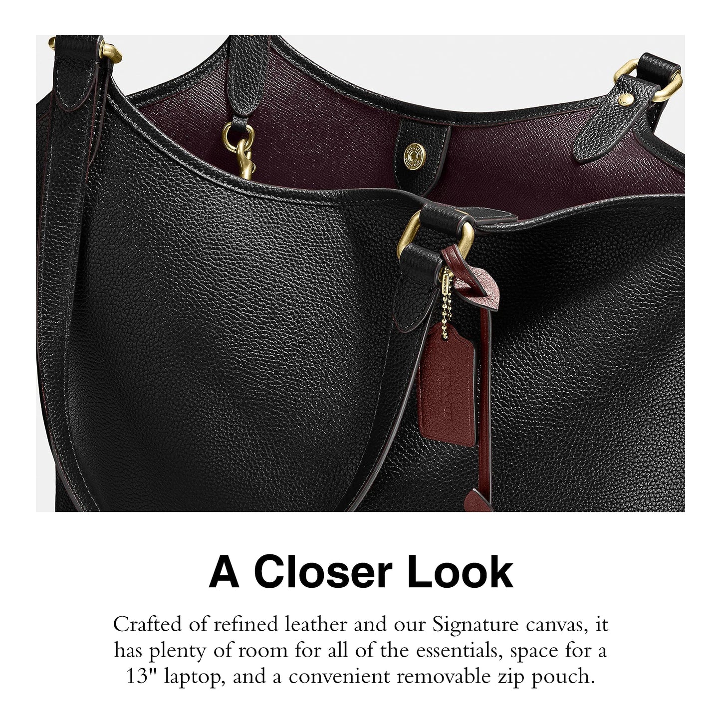 C-O-A-C-H Day Tote Women Bag 2PC Set – Premium Black Edition