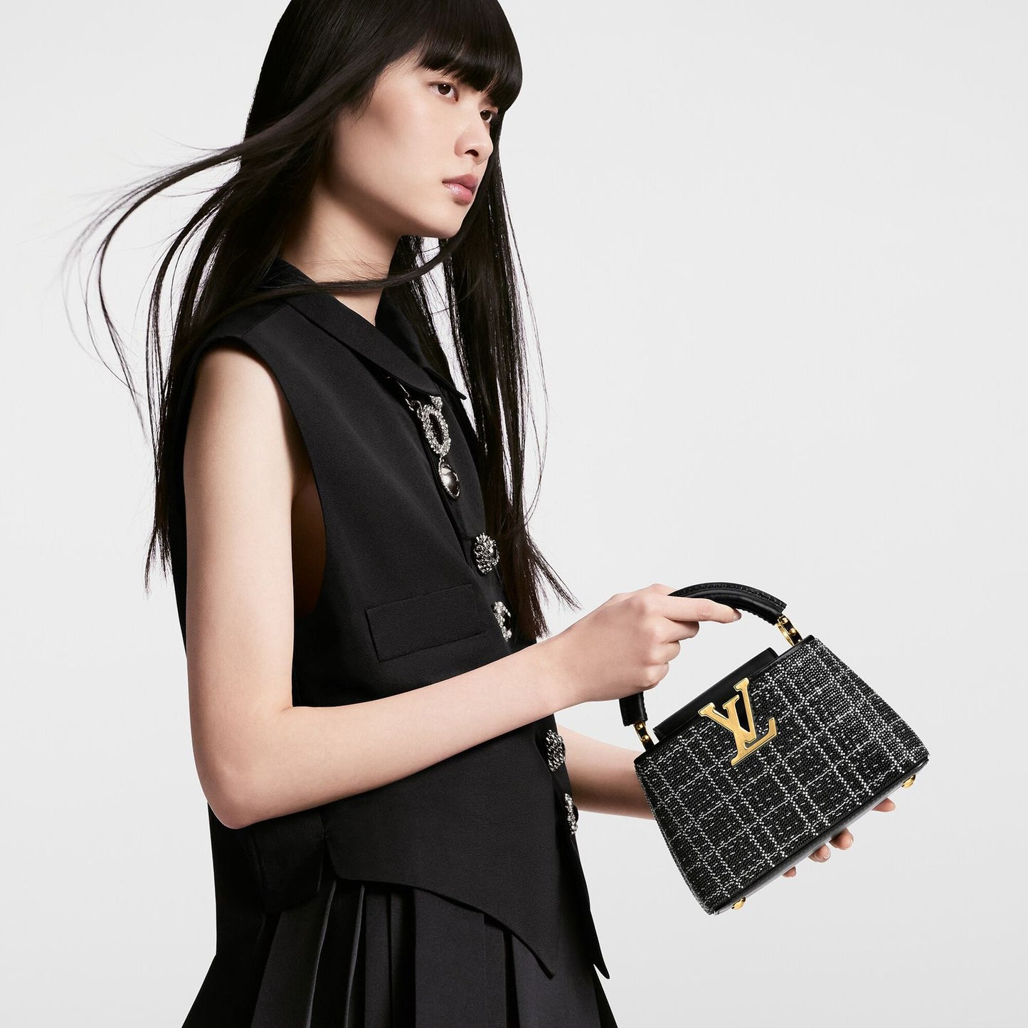 LOUIS VUITTON CAPUCINES MINI – Women Bag (Black Design 3)