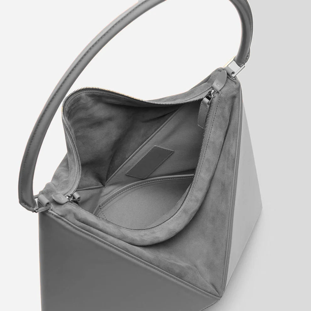 Flex Tote Bag - Premium Faux Leather with Magnetic Gift Box (Grey)