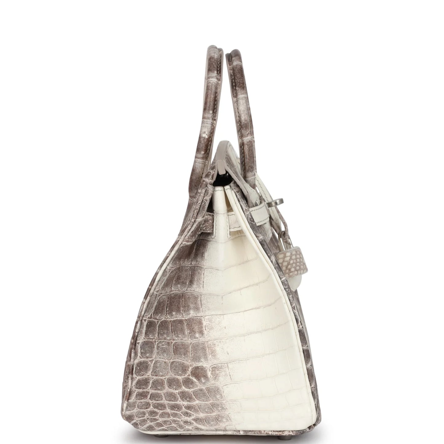 Hermes Birkin 25 Leather Gold Hardware Handbag Bag for Women (White/Grey)