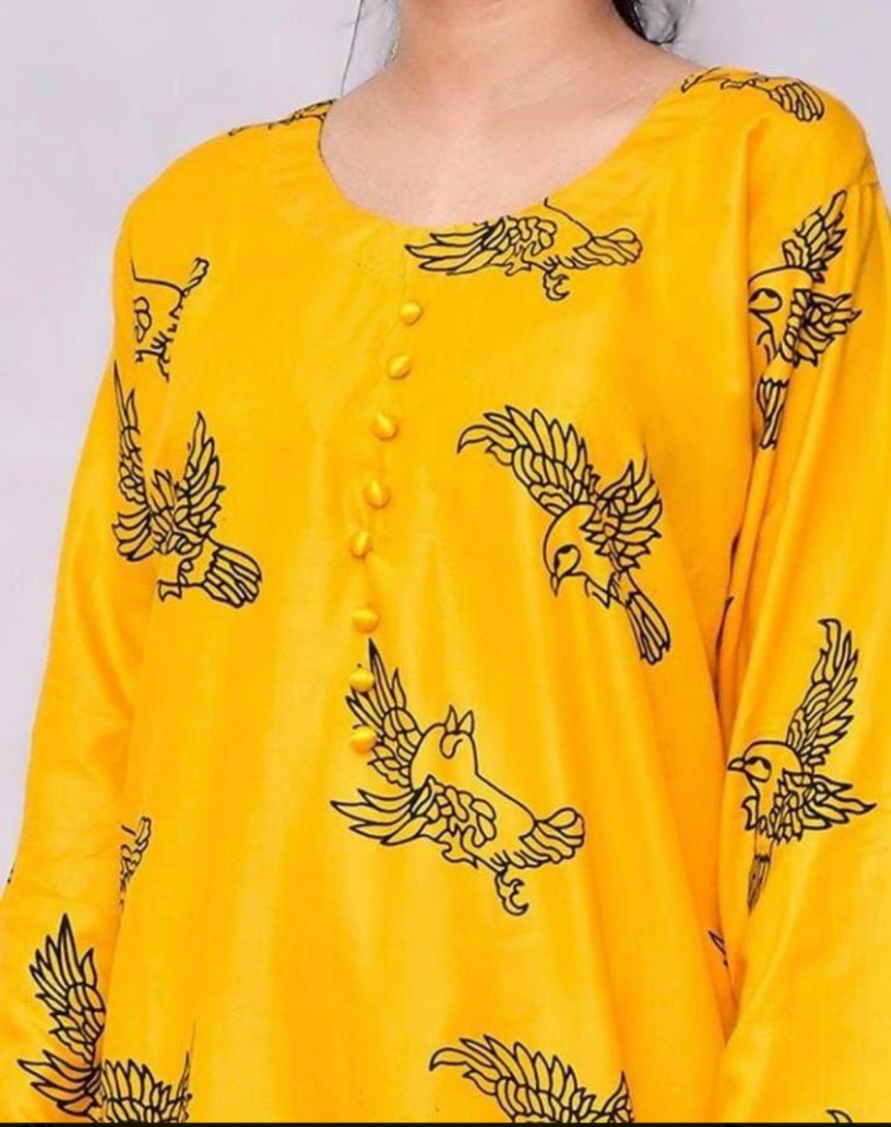 Sparrow stitched 2pc (Yellow/parrot)