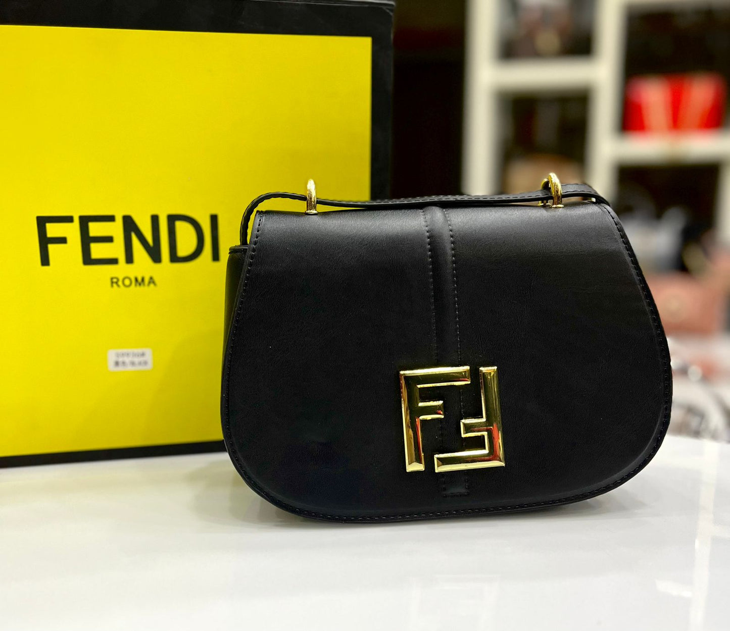 Fendi Women's Crossbody Bag with Long Belt (Black)