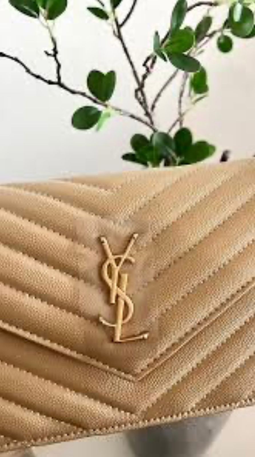 YSL Women's High-Quality Crossbody Bag (Beige)