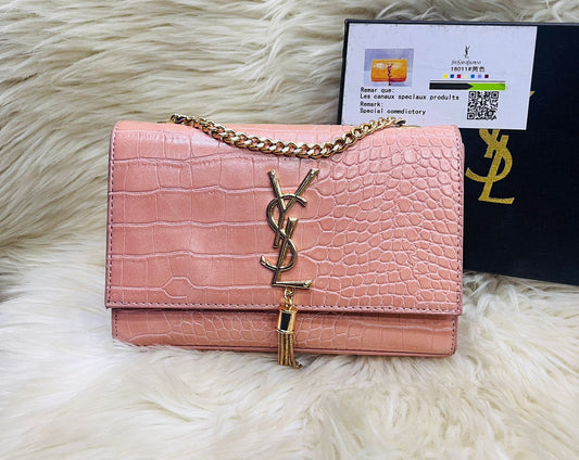 YSL High Quality Imported Cross Body Women Bag (Pink)