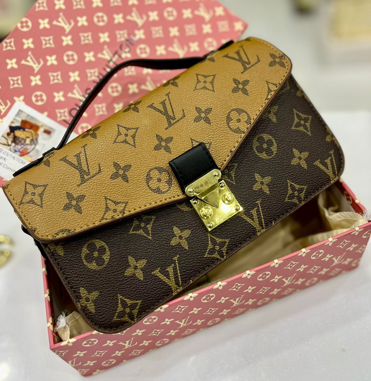 High Quality Louis Vuitton Women Bag (Beige)