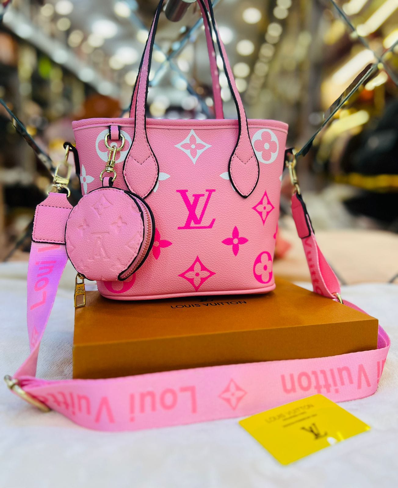 Louis Vuitton Mini Handbag with Box (PINK)