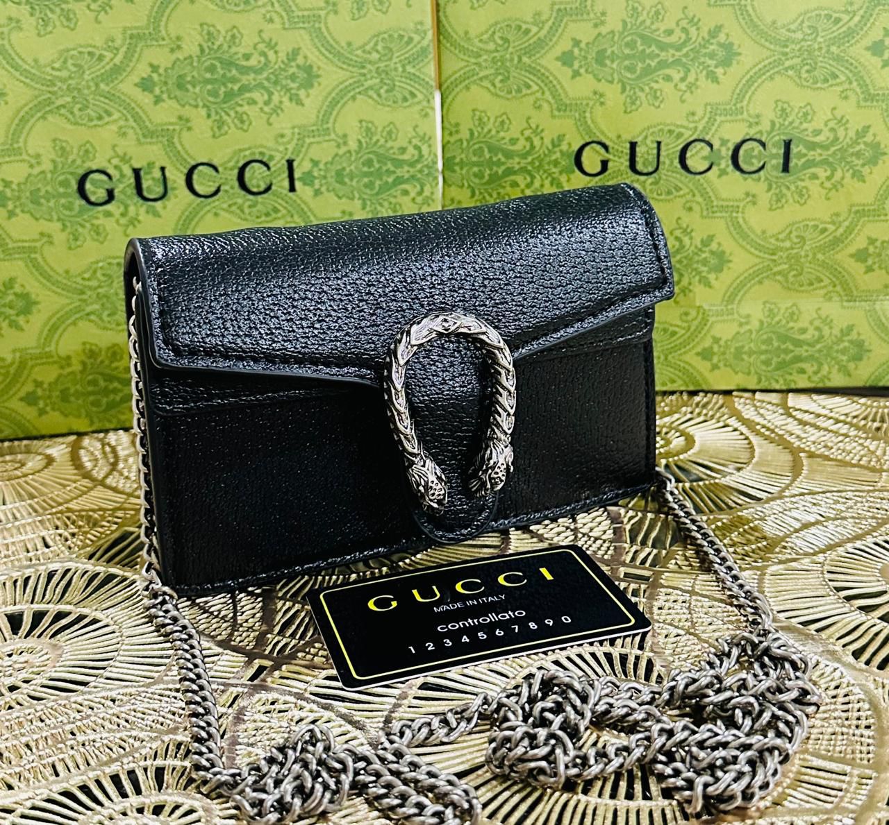 Gucci Authentic Women's Bag with Brand Box (Black)