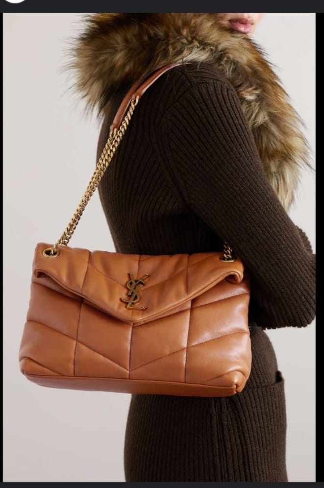 New Arrival AAA Quality YSL Classic Puffer Bag (Brown)