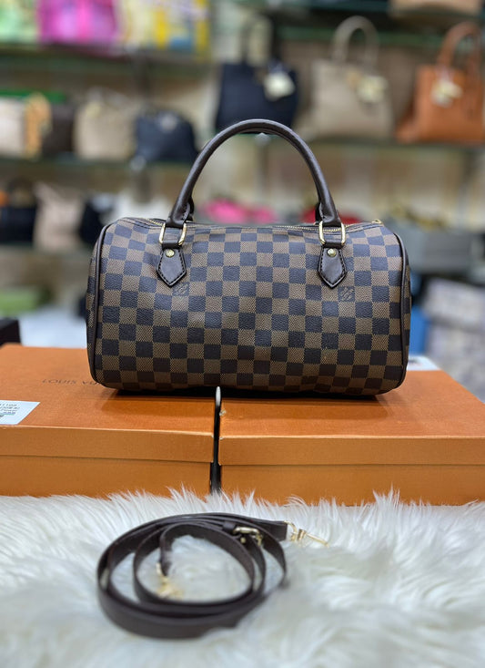 High Quality Louis Vuitton Duffel Bag with Brand Box and Dust Bag (Brown Check)