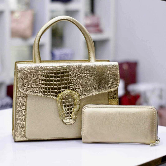 GUCCI 2-Piece Set: Handbag with Clutch (Golden)