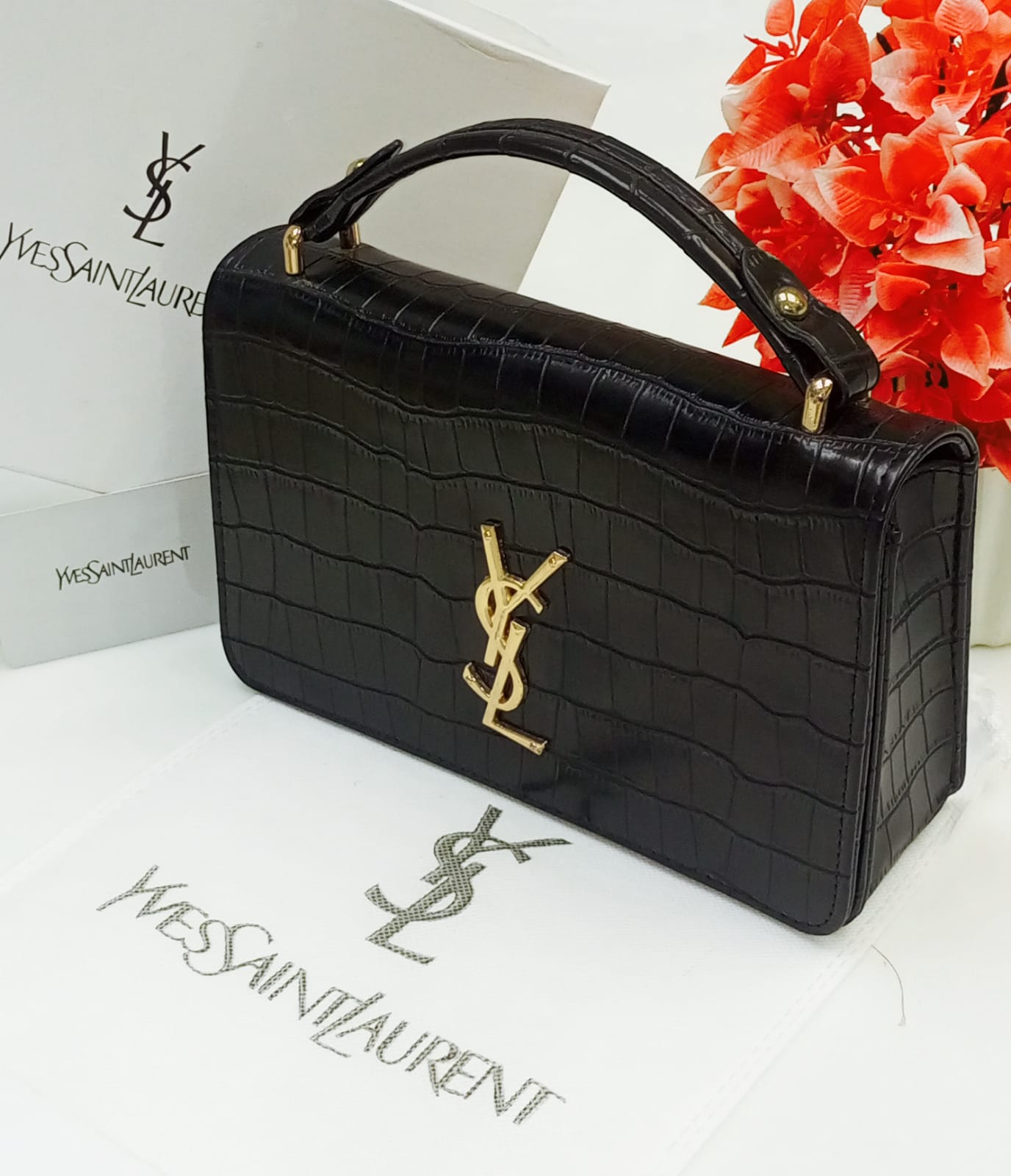 Imported YSL Crossbody Bag for Women - With Box for women (Balck)