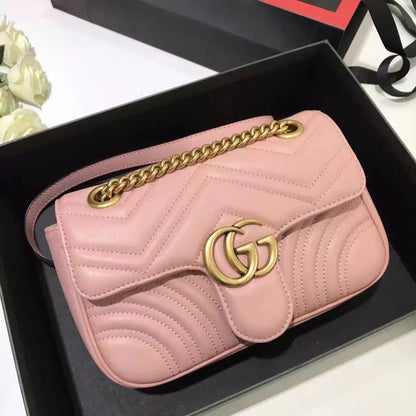 Premium GUCCI Marmont Women Bag (Pink/Peach)