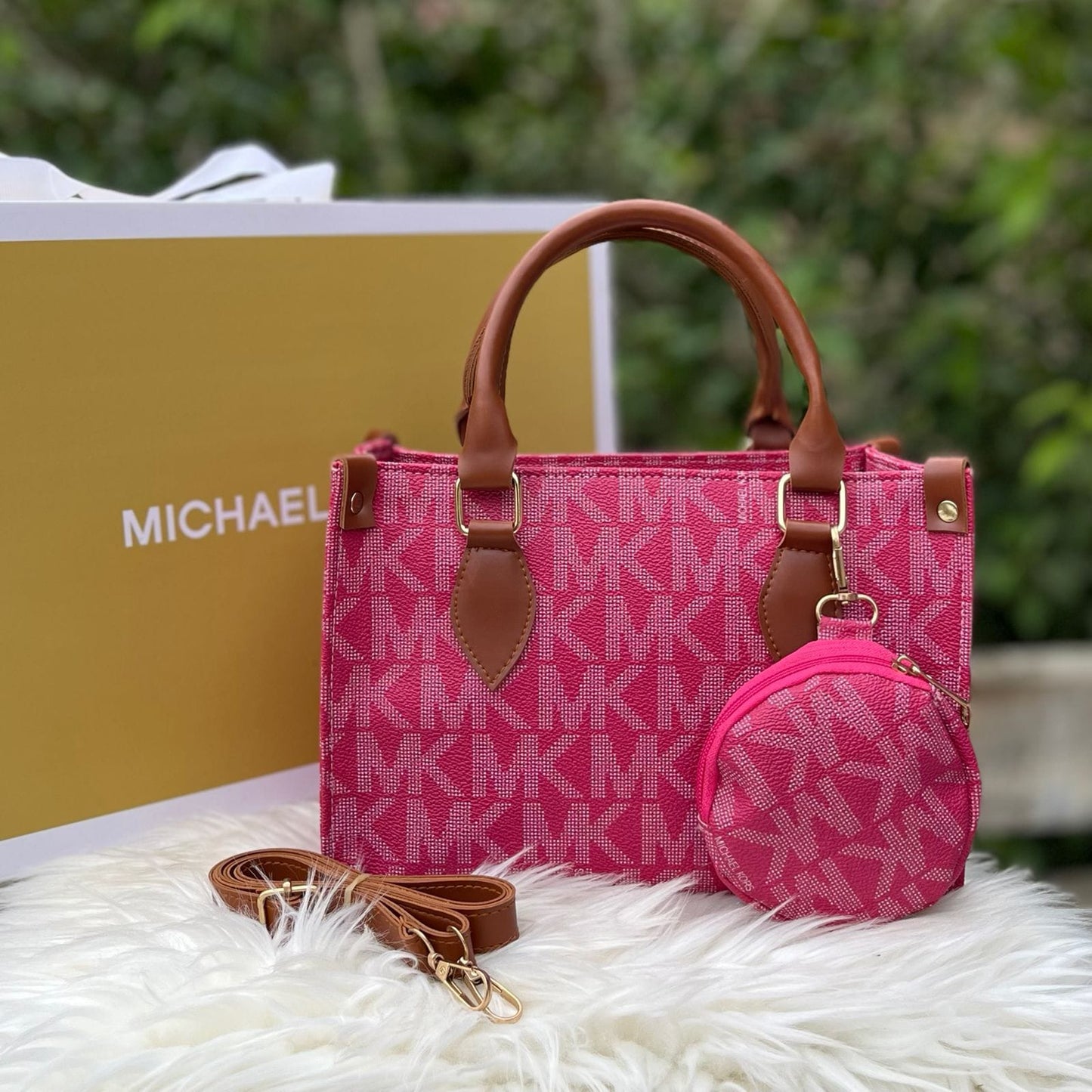 Michael Kors 2-Piece Handbag Set (Pink)