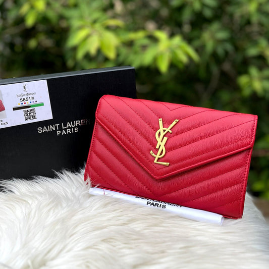 YSL Signature Crossbody Bag For Girls (Red)