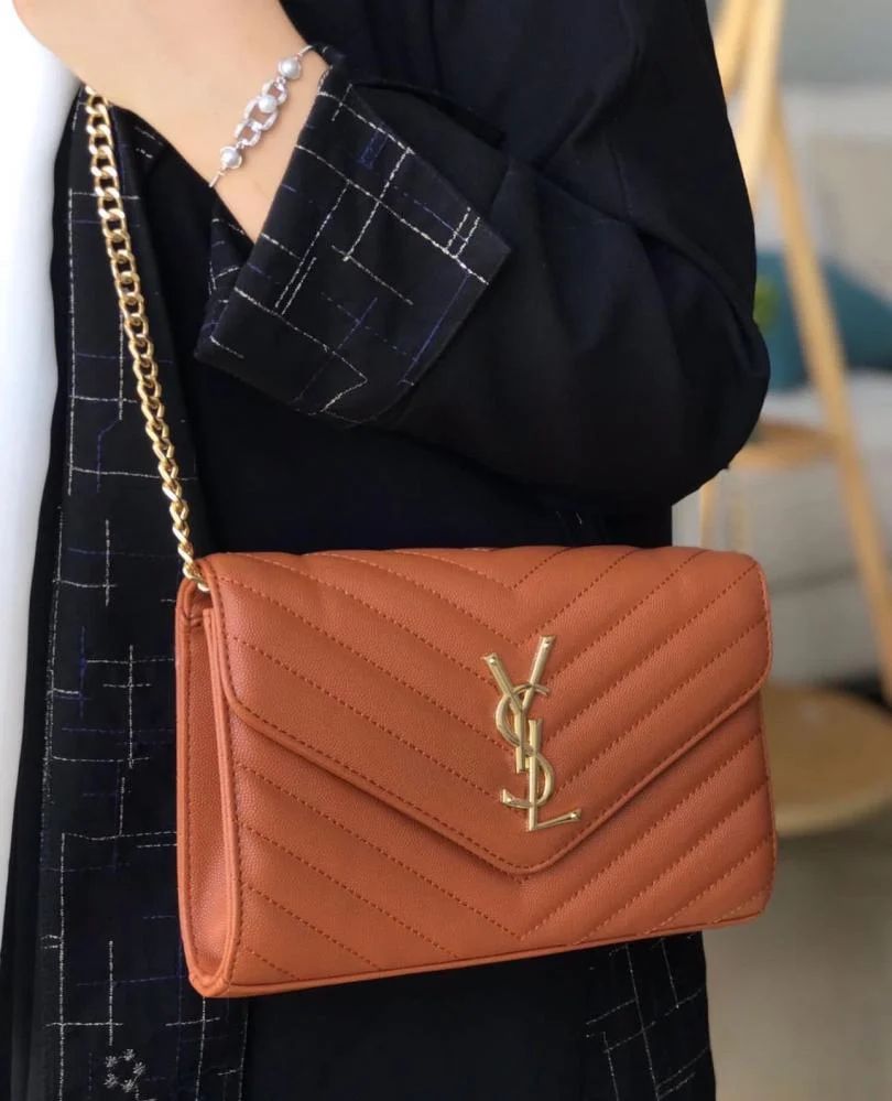 YSL Signature Crossbody Bag For Girls (Brown)