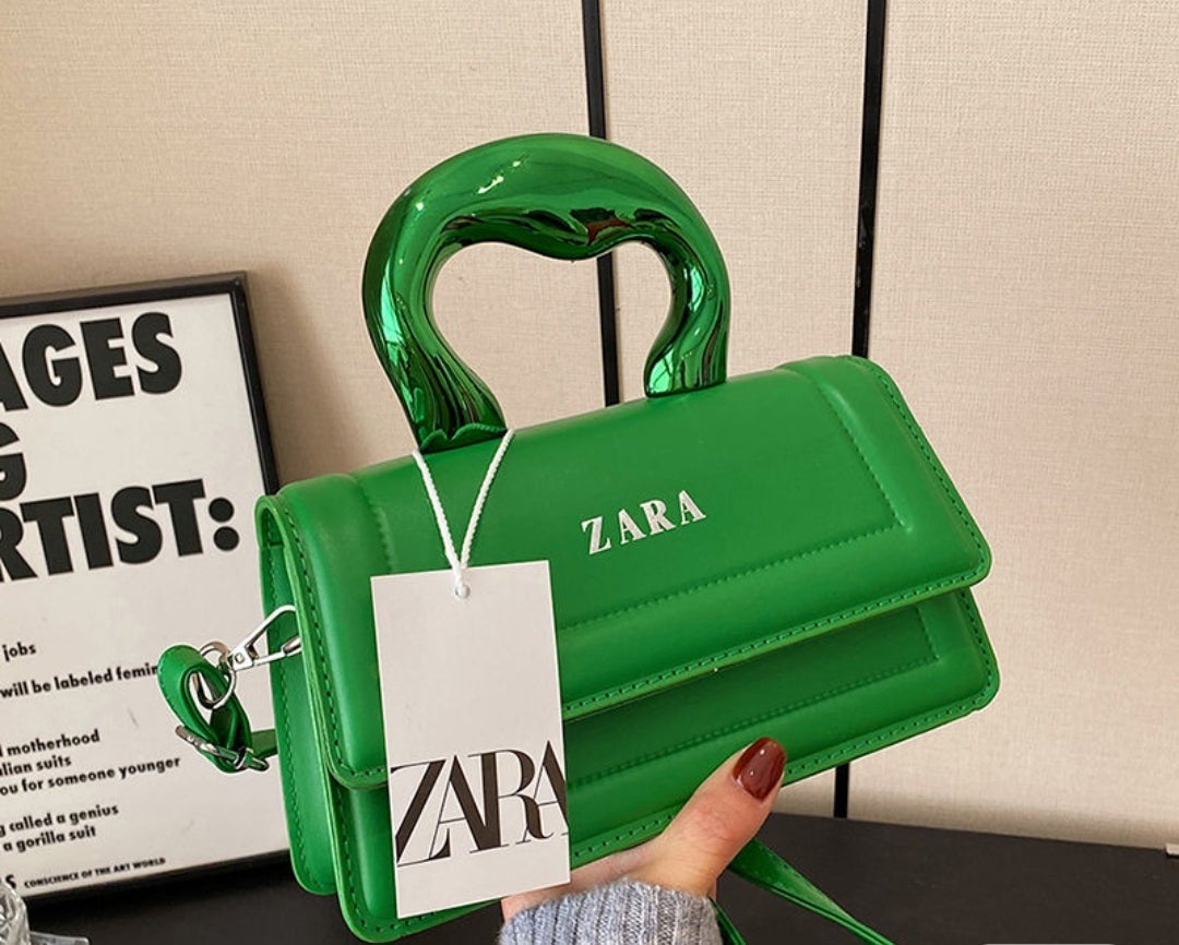 Unique Zara Crossbody Bag with Box (Green)