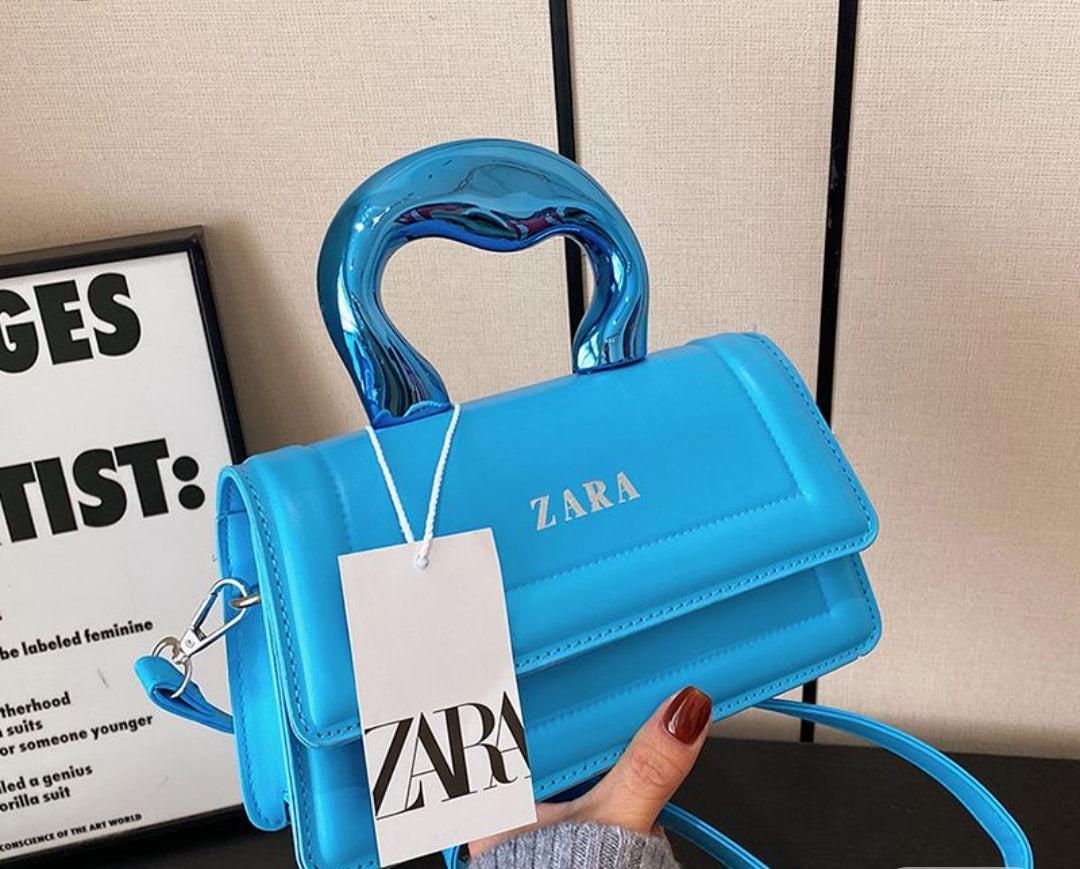 Unique Zara Crossbody Bag with Box (Blue)