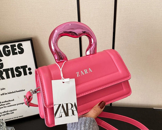 Unique Zara Crossbody Bag with Box (Pink)