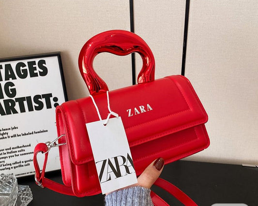 Unique Zara Crossbody Bag with Box (Red)