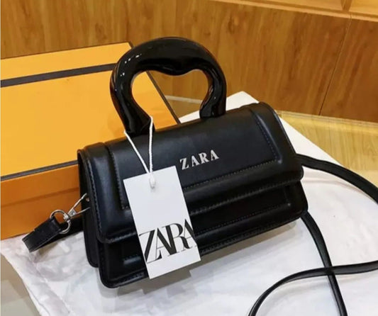 Unique Zara Crossbody Bag with Box (Black)