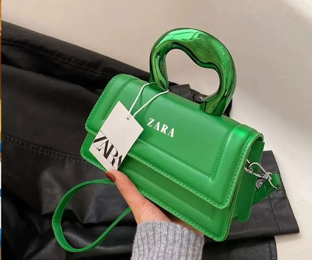 Unique Zara Crossbody Bag with Box (Green)