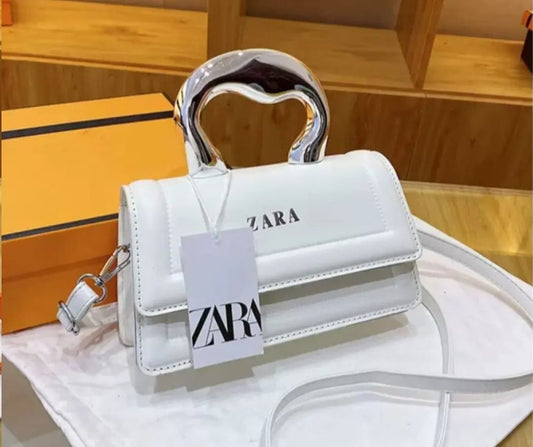 Unique Zara Crossbody Bag with Box (White)