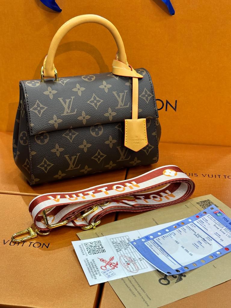 Louis Vuitton Cluny Mini Monogram Coated Canvas Bag (Brown)