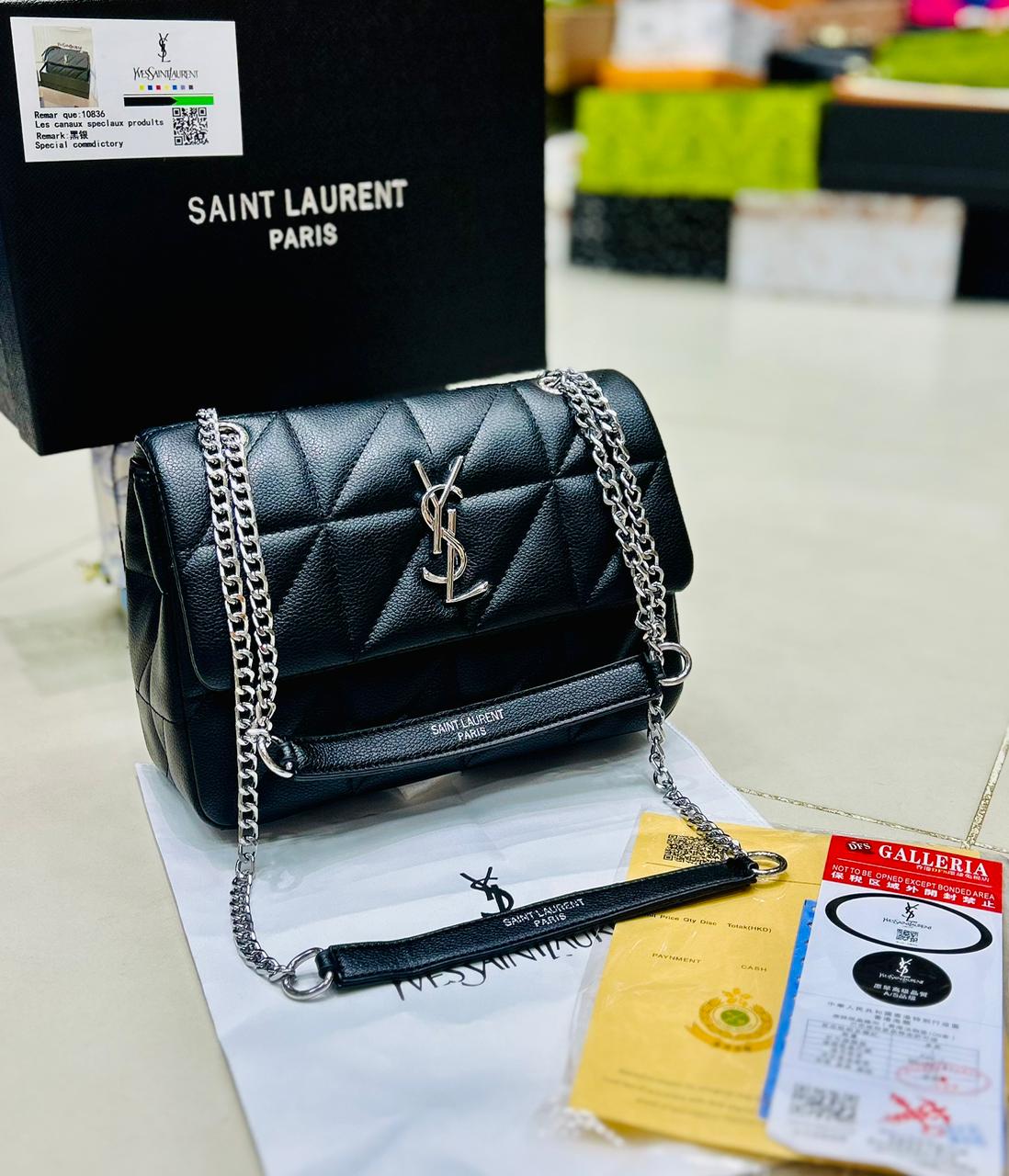 YSL Soft Quality Crossbody Bag for Women (Black)