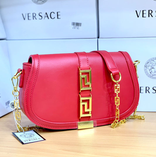 Versace Greca Goddess Shoulder Bag for Women (Red)