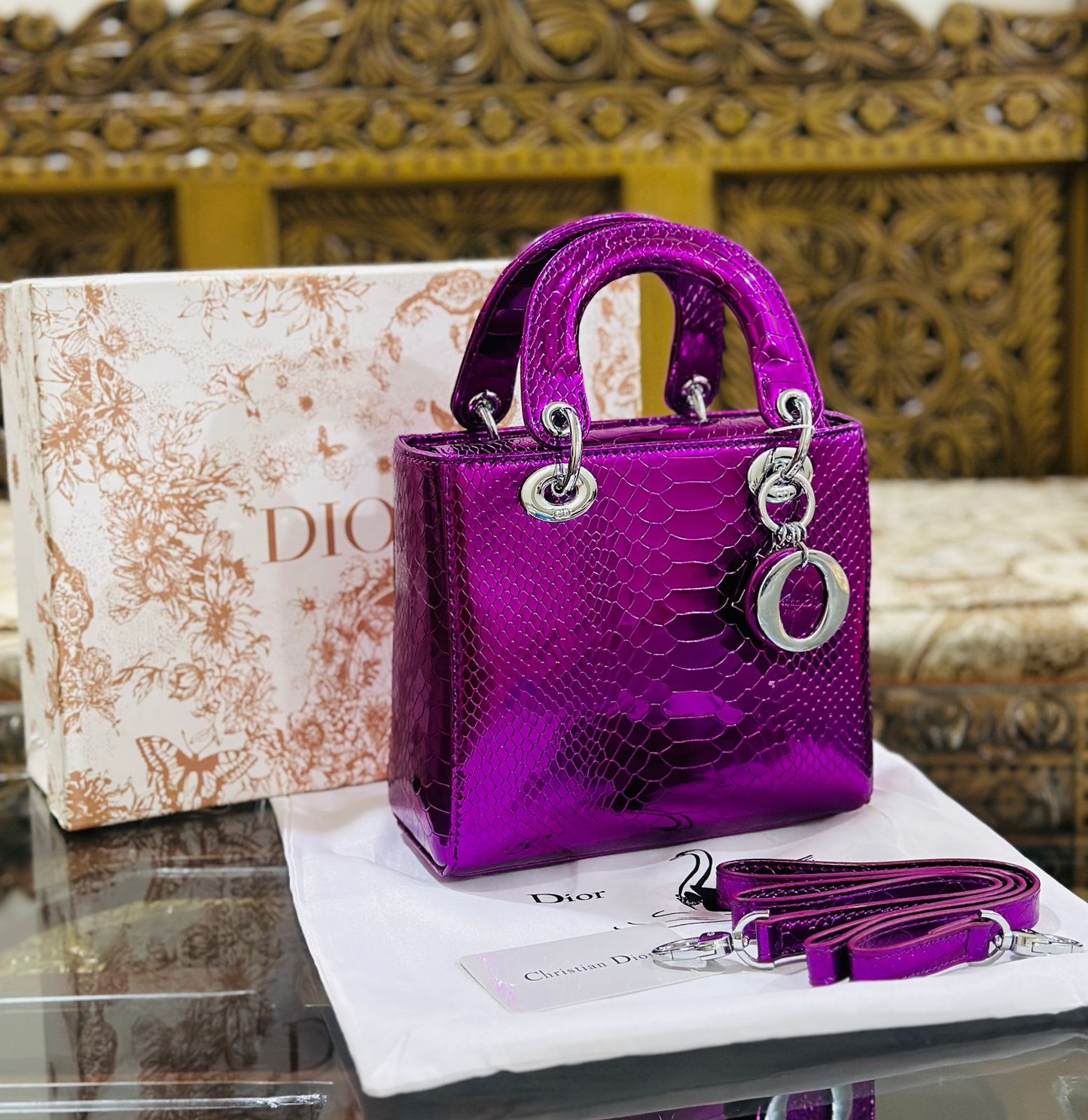 DIOR Lady Bag – Premium Quality Women's Bag (Purple)