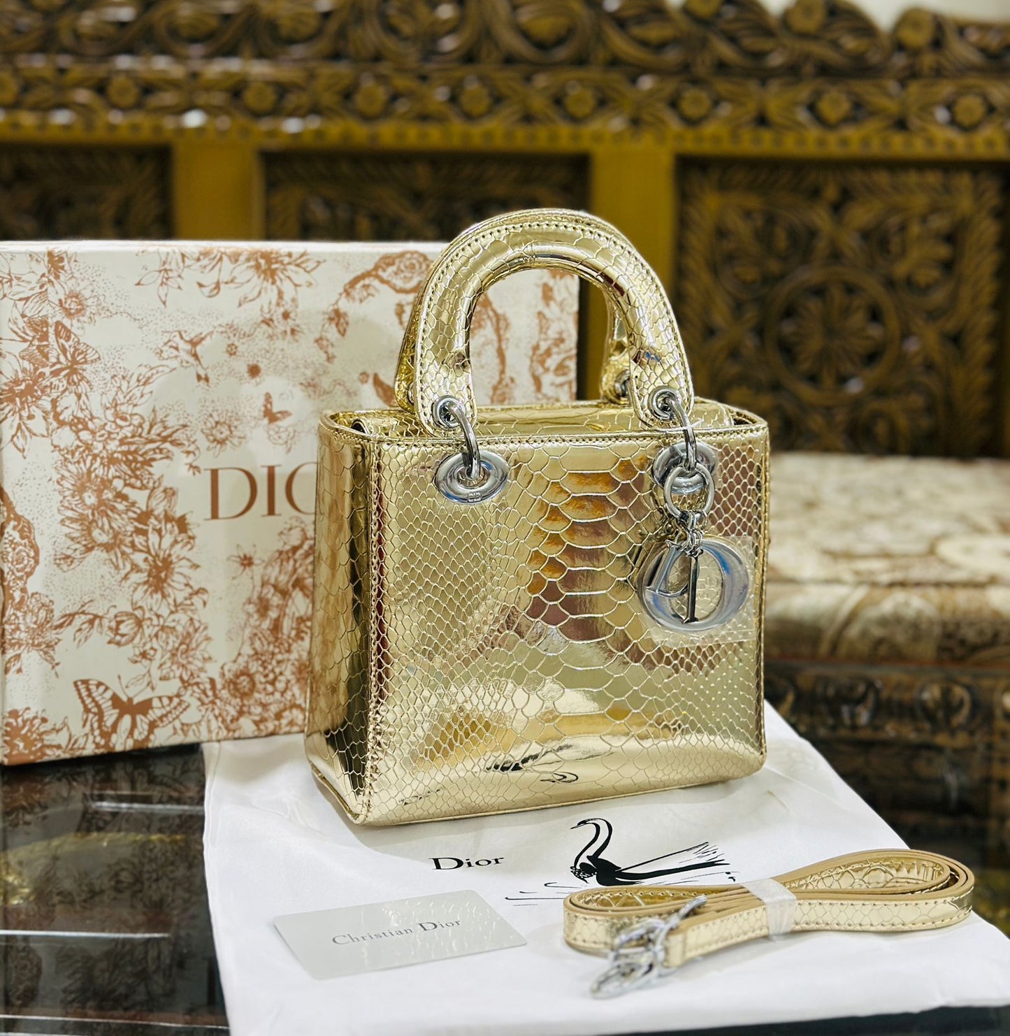 DIOR Lady Bag – Premium Quality Women's Bag (Gold)