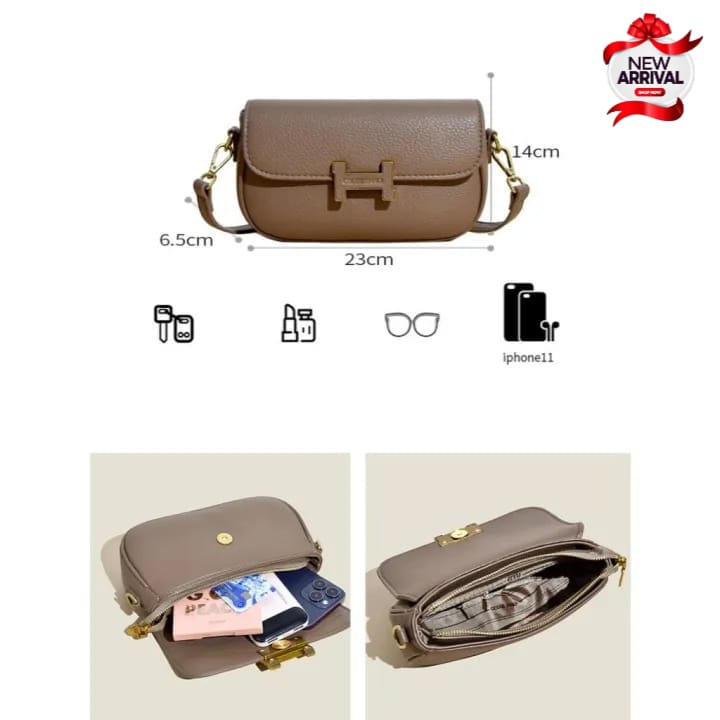 Premium Quality Imported Cross Body Bag for Girls (Brown 2)