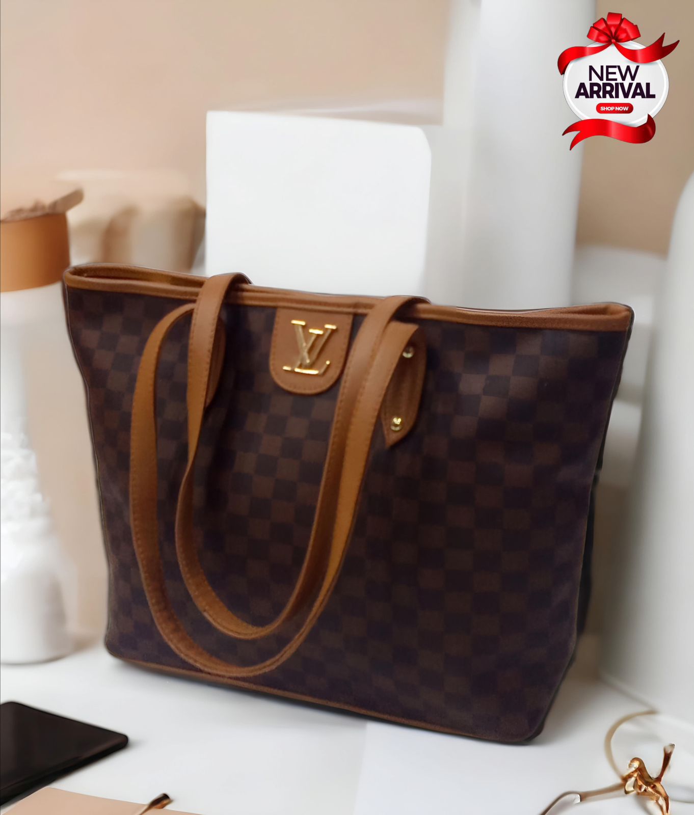 ❤️ Louis Vuitton Big Size Tote Bag - Stylish Women's Shoulder Bag ❤️ (Brown)