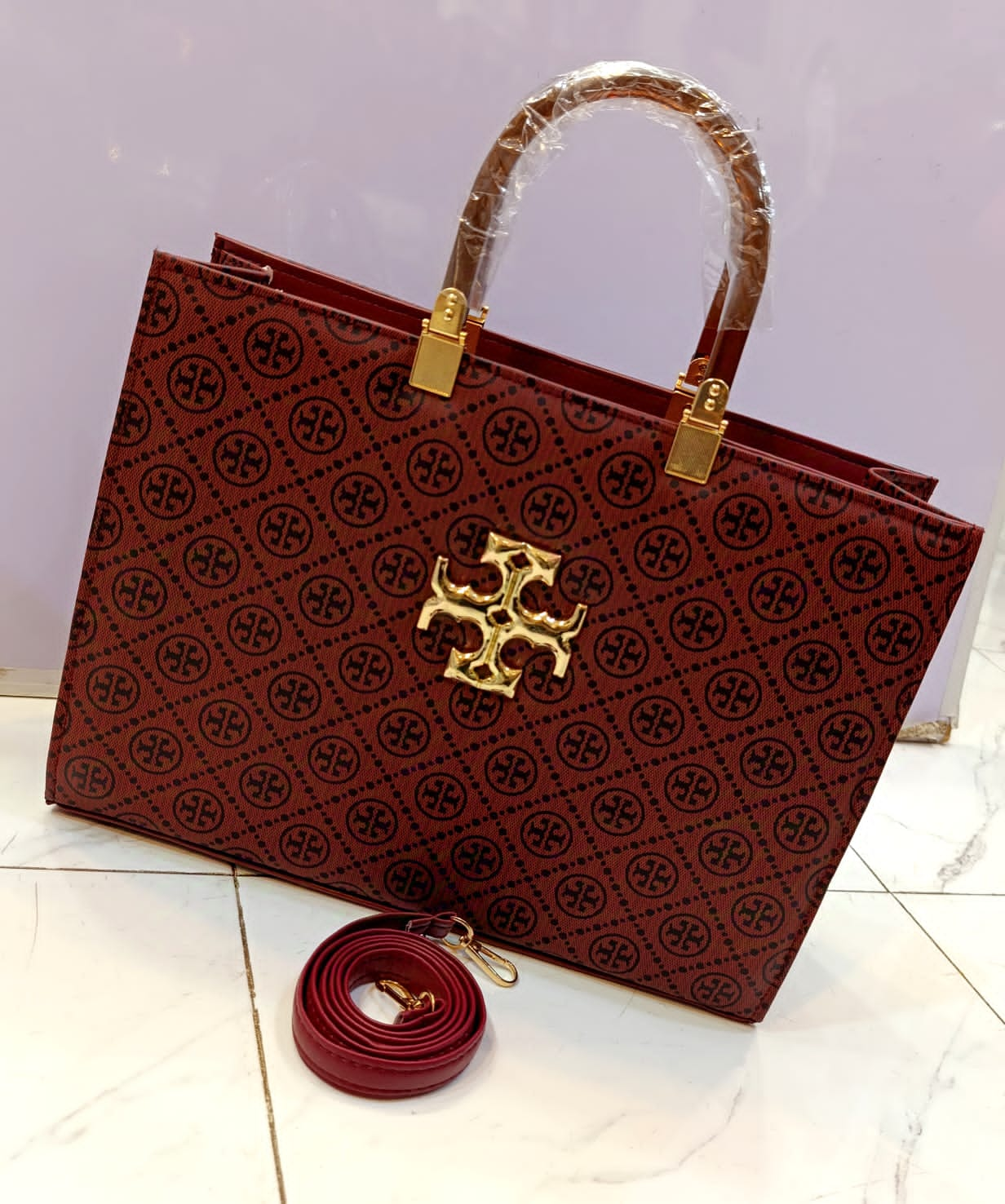 AAA Quality Tory Women's Bag | Big Size & Premium Design (Maroon)