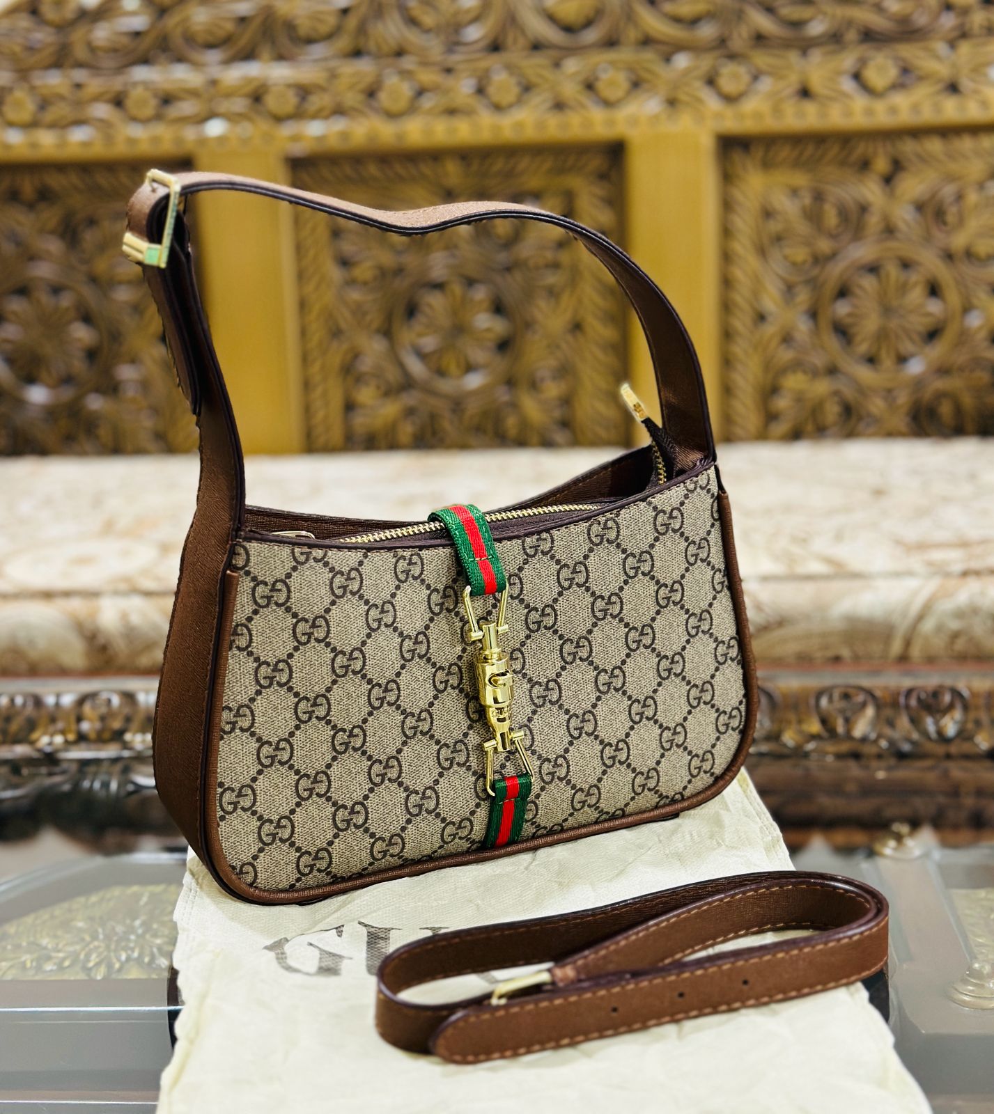 High-Quality GUCCI Shoulder Bag | Stylish & Versatile (brown 1)