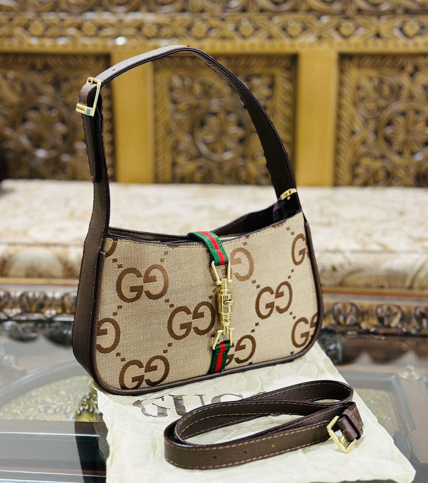 High-Quality GUCCI Shoulder Bag | Stylish & Versatile (brown 2)