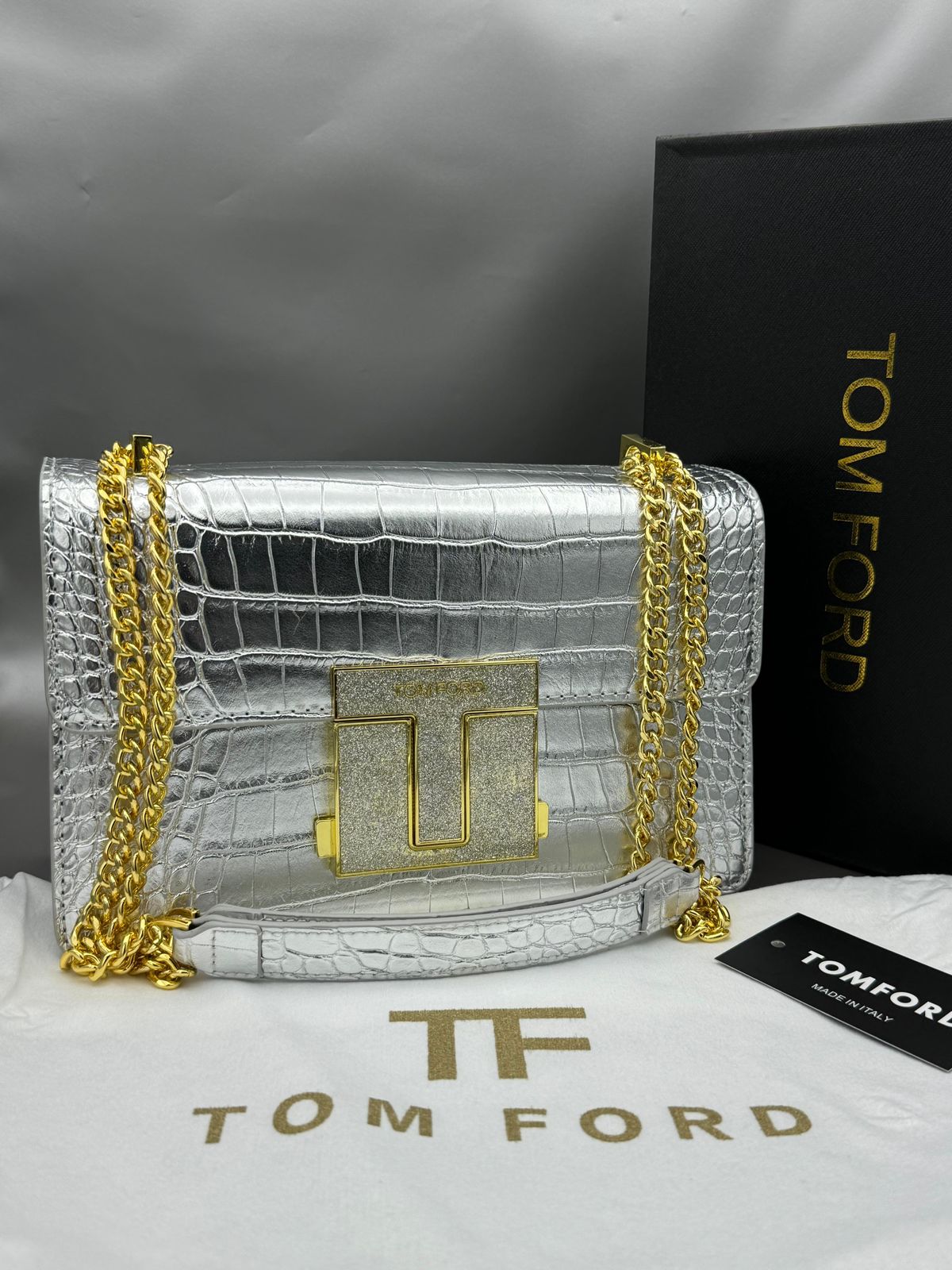 Tom Ford Women Bag - Luxury & Style with Complete Box (Silver 1)