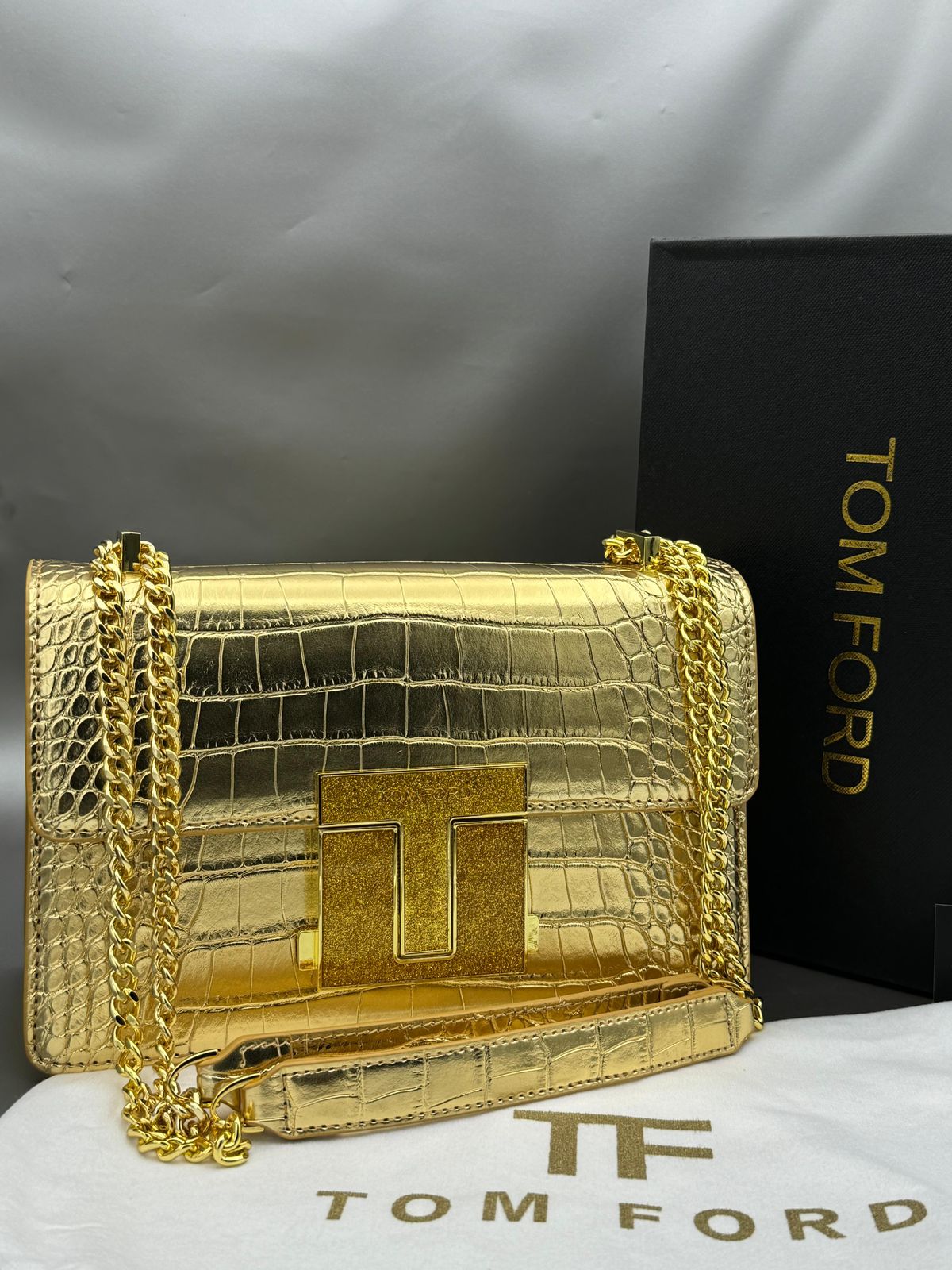 Tom Ford Women Bag - Luxury & Style with Complete Box (Gold)