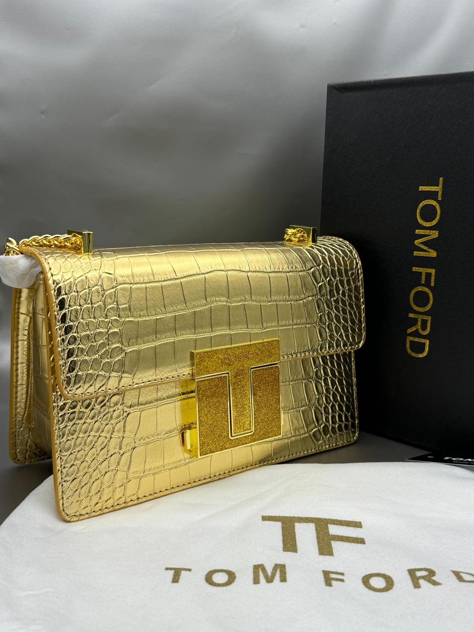 Tom Ford Women Bag - Luxury & Style with Complete Box (Gold)