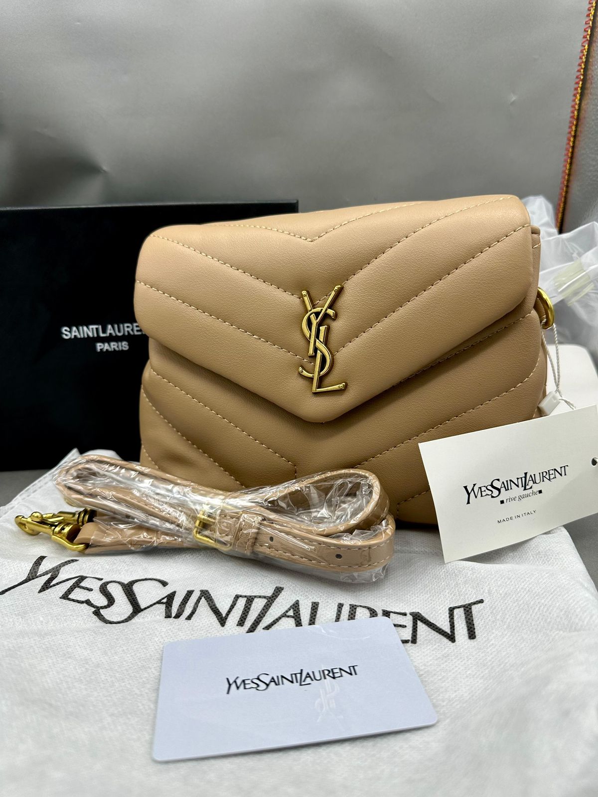 YSL Premium Women’s Bag – Luxury with Complete Box Packaging (Brown 1)