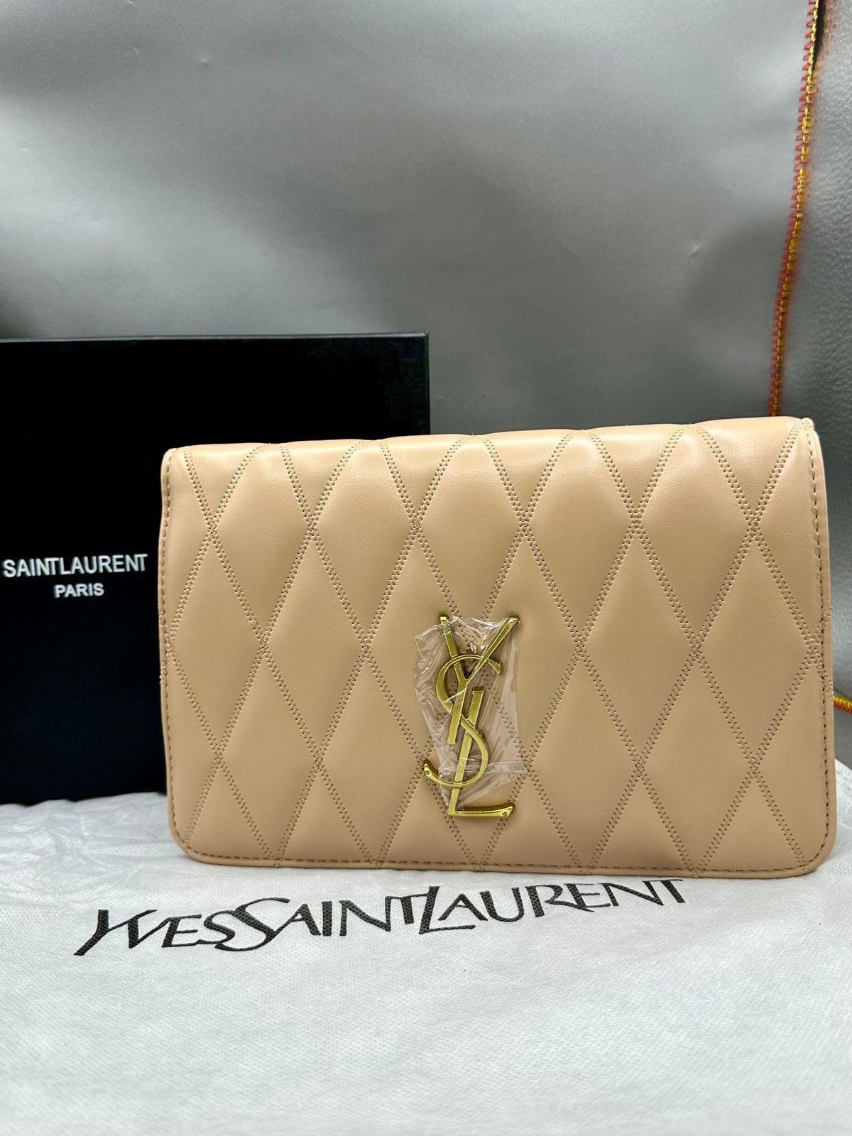 YSL Premium Women’s Bag – Luxury with Complete Box Packaging (Brown 2)