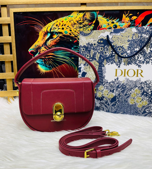 Dior Mini Luxurious Handbag - A Must-Have Women Bag (Maroon 1)