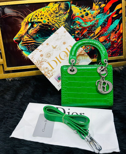 Mini Dior Women’s Bag - AAA Premium Quality, With Box & Accessories (Green)